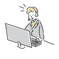 パソコンを見ている男性