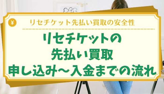リセチケットの先払い買取：申し込み〜入金までの流れ