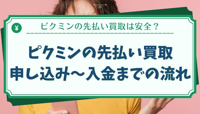 ピクミンの先払い買取：申し込み〜入金までの流れ