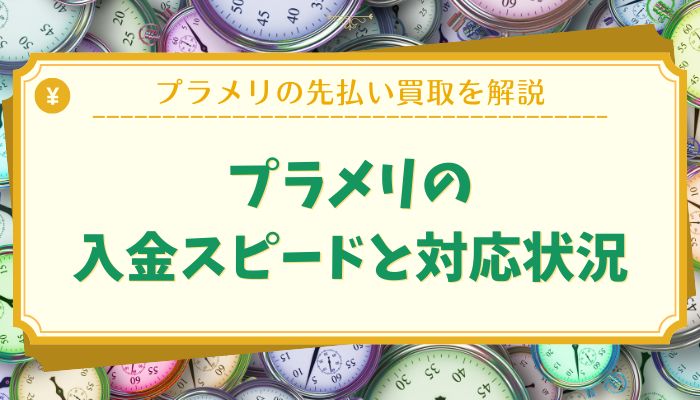 プラメリの入金スピードと対応状況