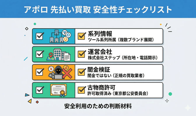 アポロの先払い買取の系列情報と安全性を検証