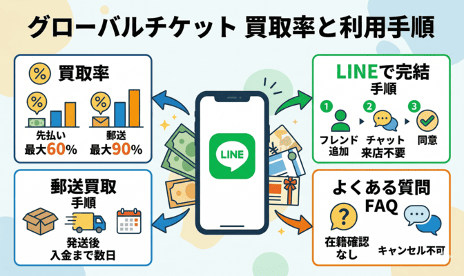 グローバルチケットの買取率と利用手順を解説