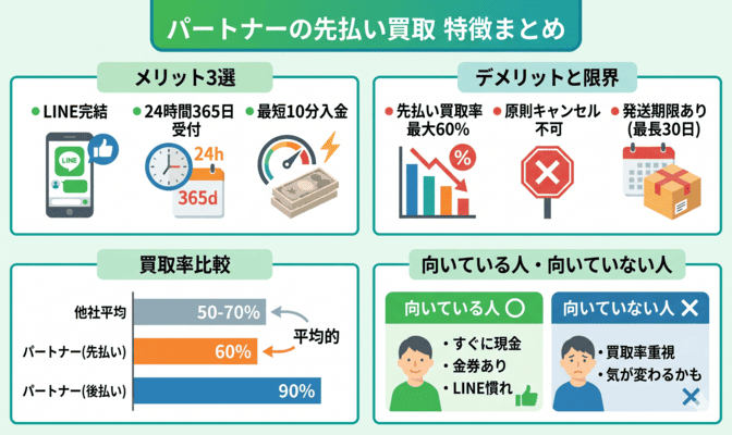 パートナーの先払い買取のメリットとデメリット