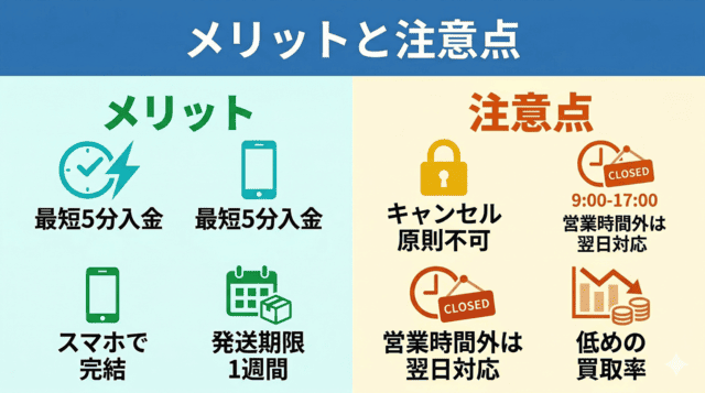 トラストアップ先払い買取のメリットと注意点
